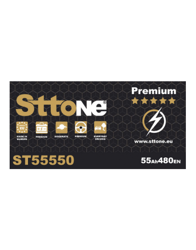 Sttone ST55550 55Ah European Type Battery 