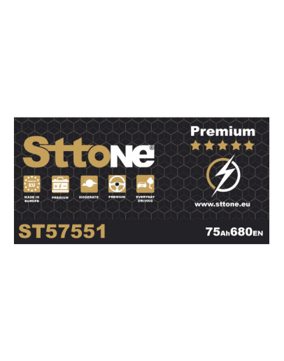 Sttone ST57551 75Ah European Type Battery 
