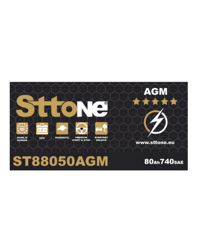 Sttone ST88050AGM 80Ah AGM Battery